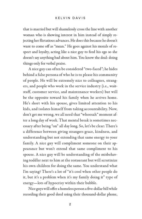 Be a Good Man, Not a Nice Guy