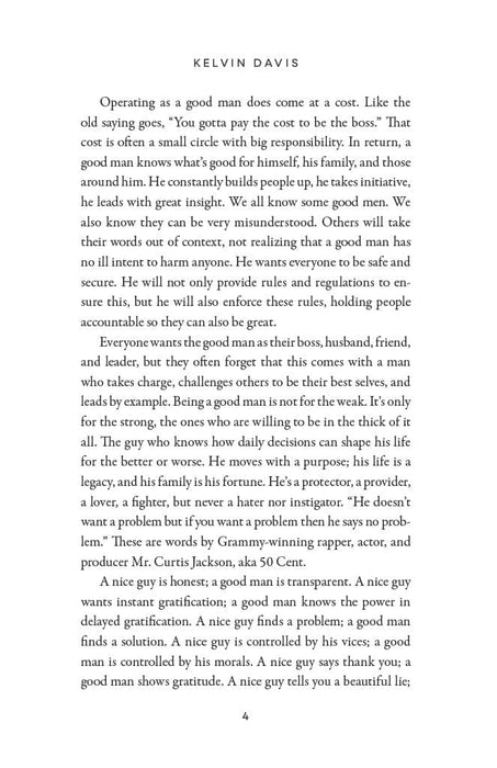 Be a Good Man, Not a Nice Guy