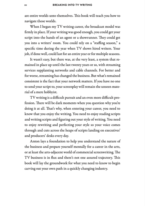 Breaking into TV Writing