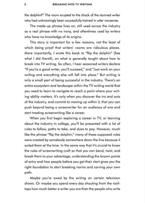 Breaking into TV Writing