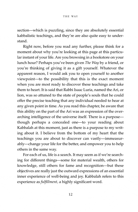 The Way: Using the Wisdom of Kabbalah for Spiritual Transformation and Fulfillment