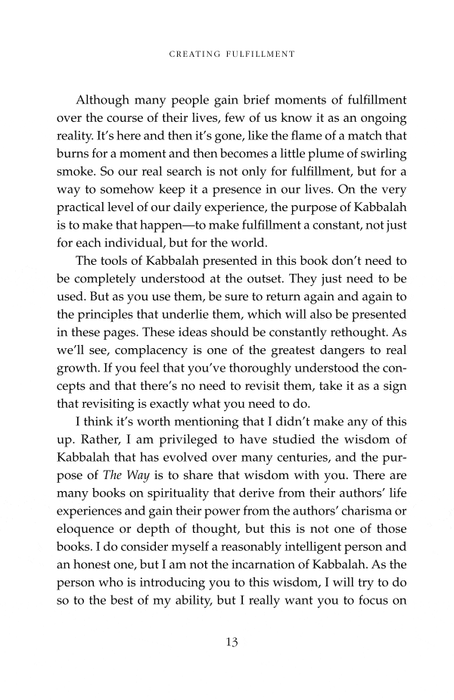 The Way: Using the Wisdom of Kabbalah for Spiritual Transformation and Fulfillment