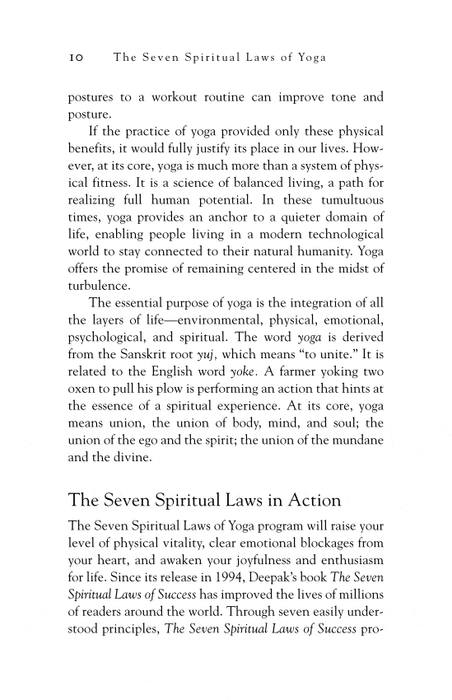 The Seven Spiritual Laws of Yoga