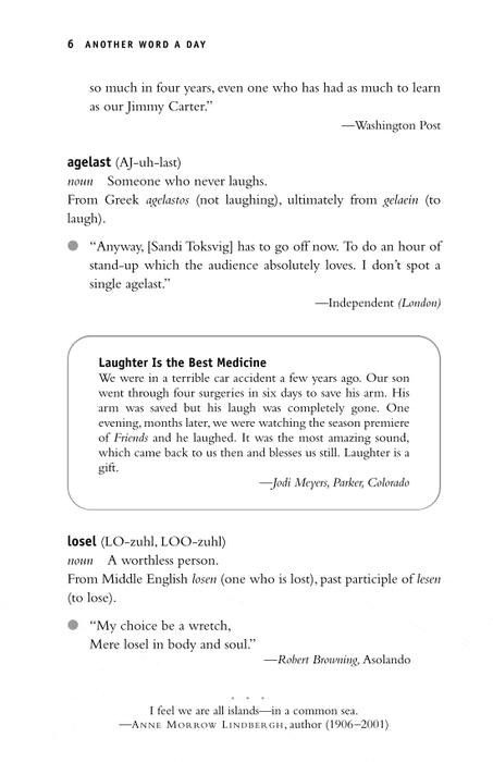 Another Word A Day: An All-New Romp through Some of the Most Unusual and Intriguing Words in English