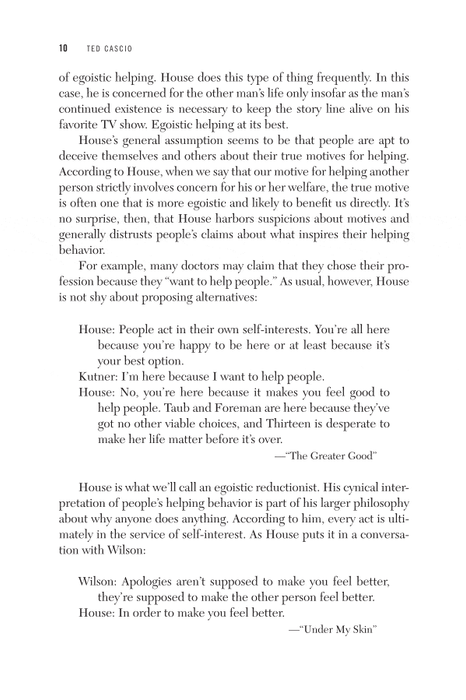 House and Psychology: Humanity Is Overrated