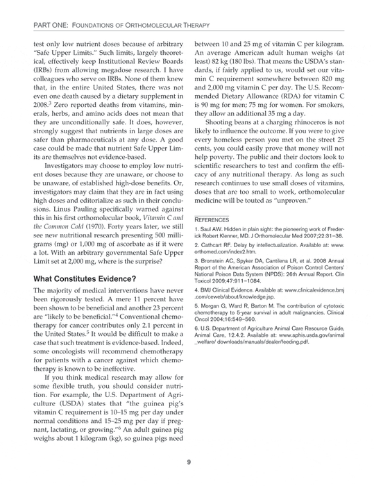 Orthomolecular Treatment of Chronic Disease: 65 Experts on Therapeutic and Preventive Nutrition