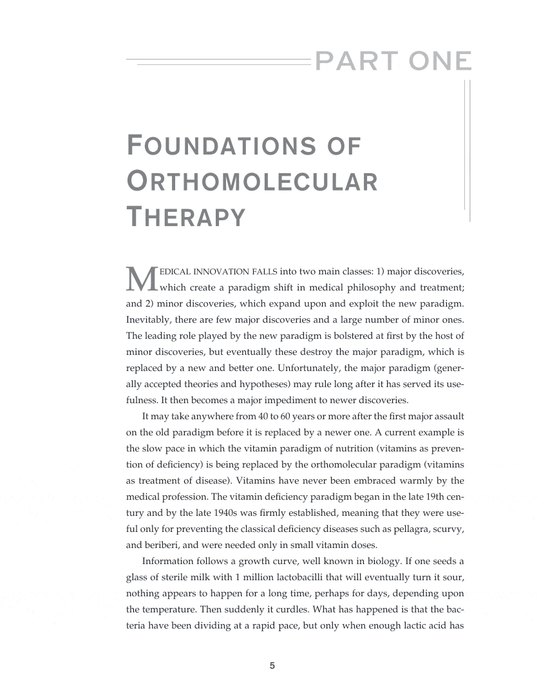 Orthomolecular Treatment of Chronic Disease: 65 Experts on Therapeutic and Preventive Nutrition