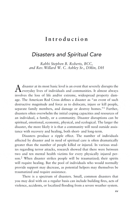 Disaster Spiritual Care, 2nd Edition: Practical Clergy Responses to Community, Regional and National Tragedy