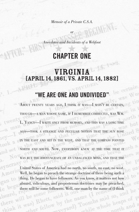 Company Aytch or a Side Show of the Big Show: A Memoir of the Civil War