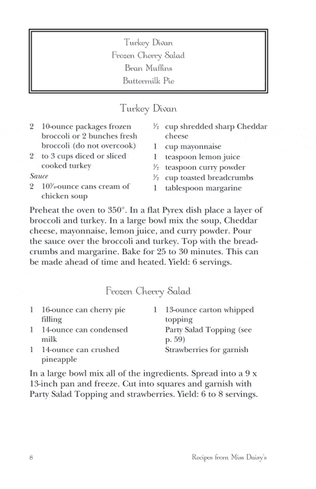 Recipes From Miss Daisy's - 25th Anniversary Edition