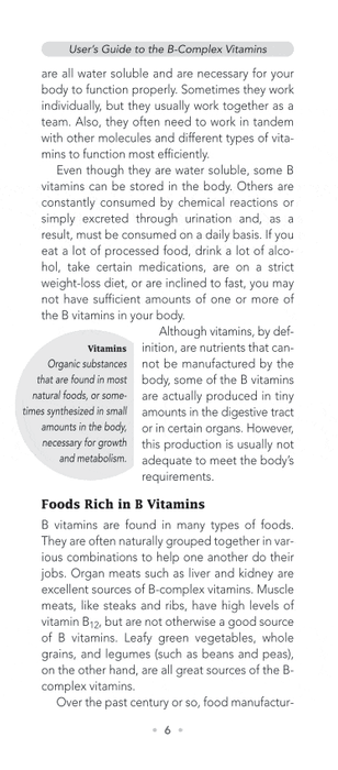User's Guide to the B-Complex Vitamins