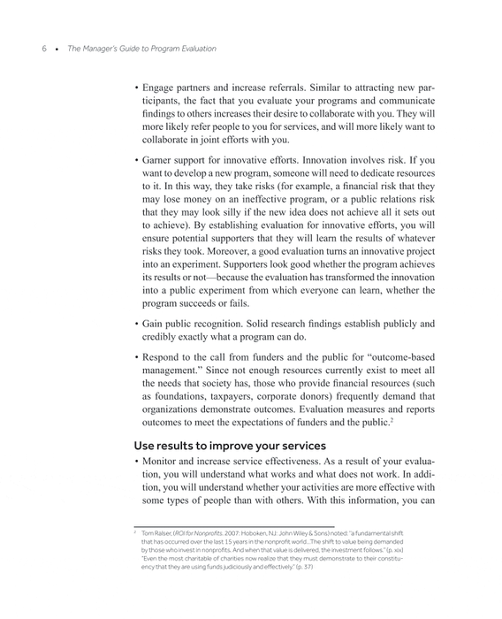The Manager's Guide to Program Evaluation: 2nd Edition: Planning, Contracting, & Managing for Useful Results