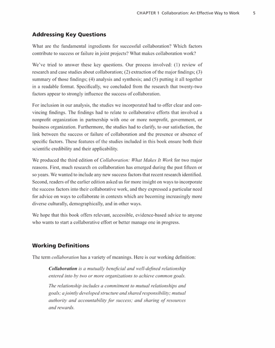 Collaboration: What Makes It Work, 3rd Edition