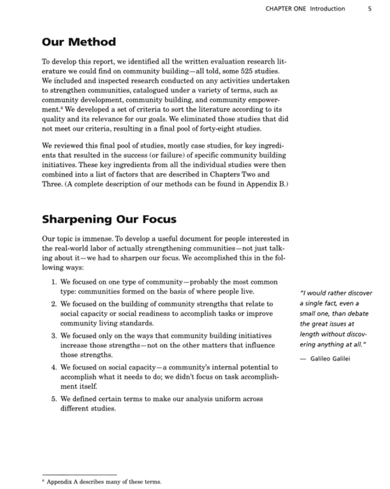 Community Building: What Makes It Work: A Review of Factors Influencing Successful Community Building
