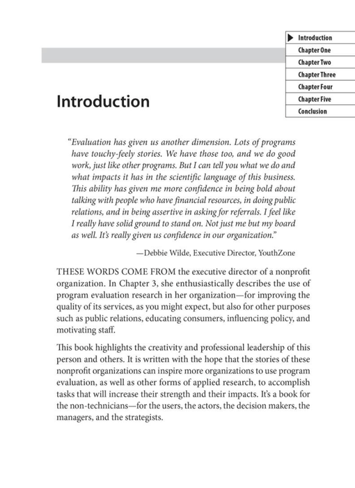 Information Gold Mine: Innovative Uses of Evaluation
