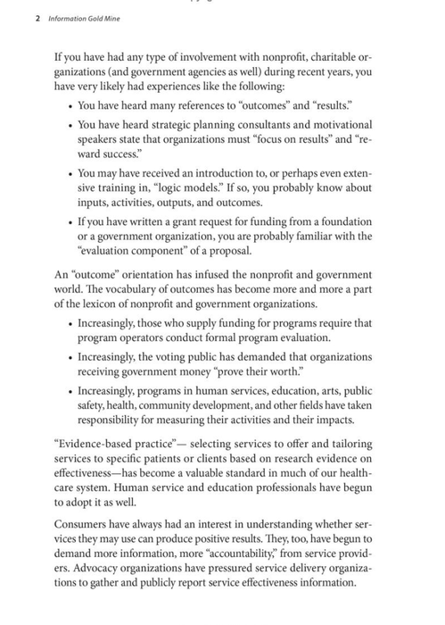 Information Gold Mine: Innovative Uses of Evaluation