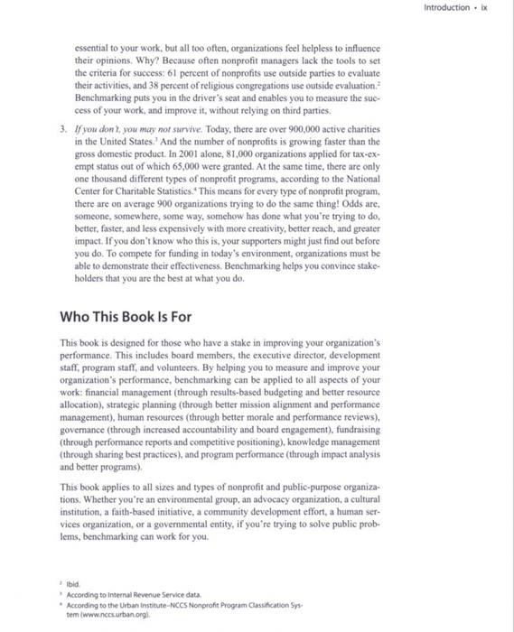 Benchmarking for Nonprofits: How to Measure, Manage, and Improve Performance