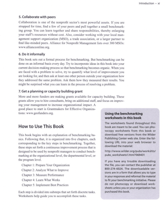 Benchmarking for Nonprofits: How to Measure, Manage, and Improve Performance