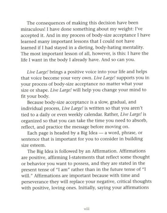 Live Large! Affirmations for Living the Life You Want in the Body You Already Have