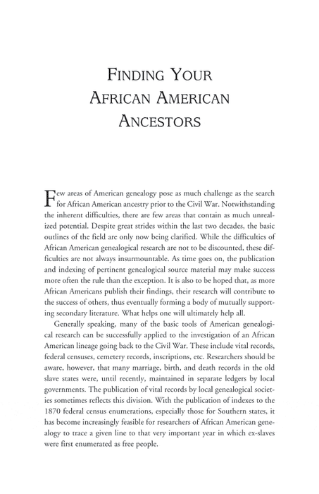Finding Your African American Ancestors: A Beginner's Guide (Finding Your Ancestors)