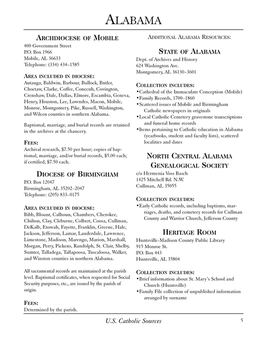 U.S. Catholic Sources: A Diocesan Research Guide