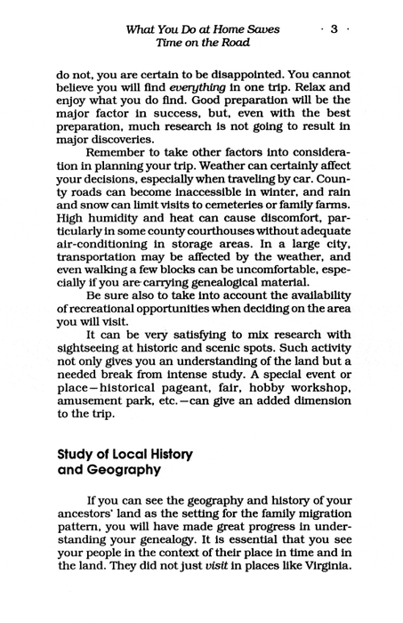 Searching On Location: Planning a Research Trip