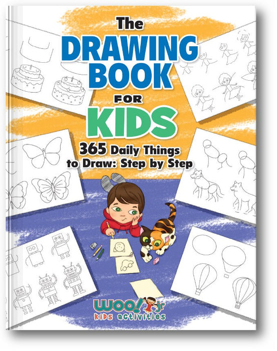 The Drawing Book for Kids: 365 Daily Things to Draw, Step by Step book cover