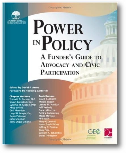 Power In Policy: A Funder's Guide to Advocacy and Civic Participation book cover