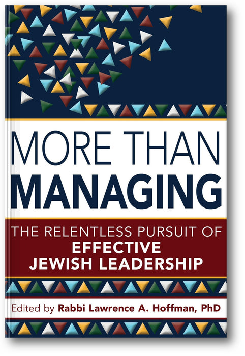 More Than Managing: The Relentless Pursuit of Effective Jewish Leadership book cover