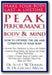 Peak Performance: Body and Mind: How to Optimize the Use and Condition of Your Body book cover