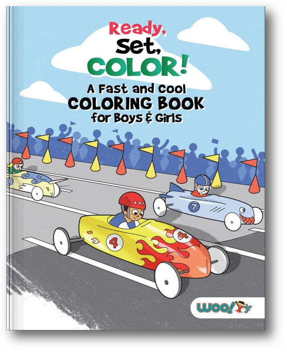 Ready, Set, Color! A Fast and Cool Coloring Book for Boys & Girls book cover