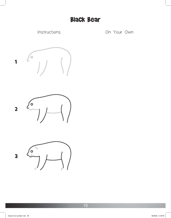 The Drawing Book for Kids: Bears - Step by Step with Space to Practice