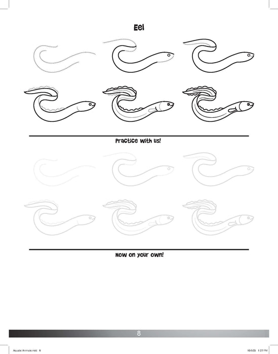 The Drawing Book for Kids: Sea Creatures - Step by Step with Space to Practice