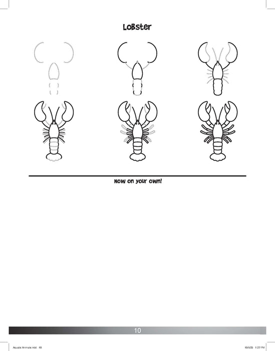 The Drawing Book for Kids: Sea Creatures - Step by Step with Space to Practice
