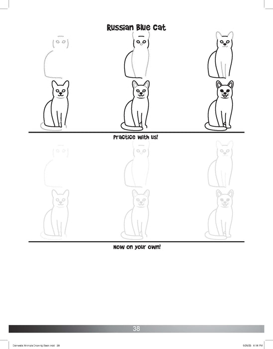 The Drawing Book for Kids: Cats - Step by Step with Space to Practice