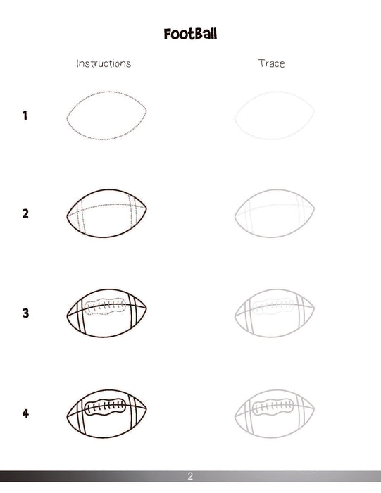 The Drawing Book for Kids: Sports - Step by Step with Space to Practice