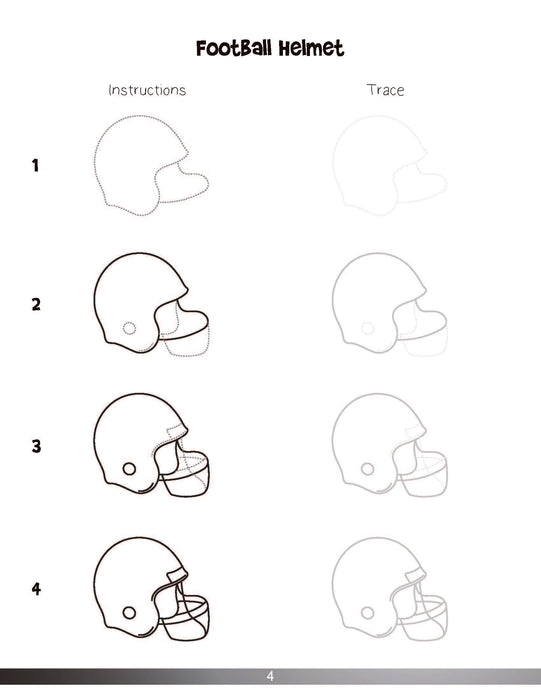The Drawing Book for Kids: Sports - Step by Step with Space to Practice