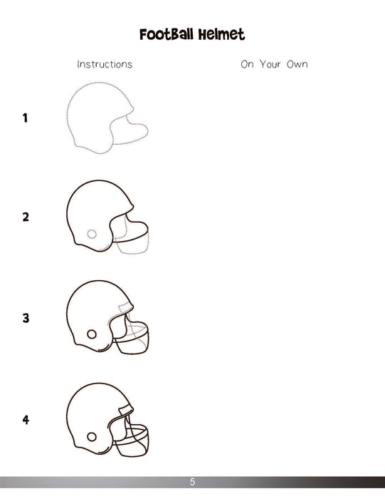 The Drawing Book for Kids: Sports - Step by Step with Space to Practice