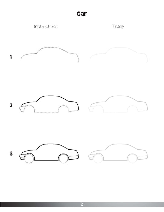 The Drawing Book for Kids: Vehicles - Step by Step with Space to Practice