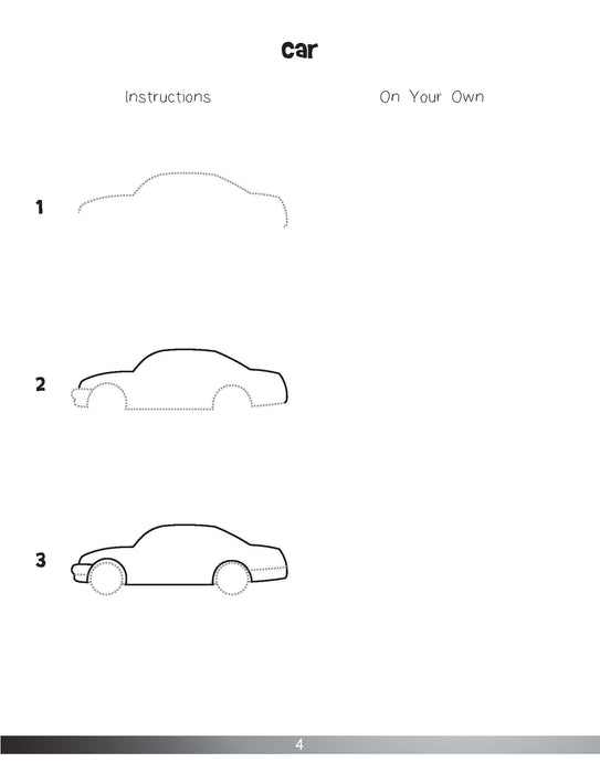 The Drawing Book for Kids: Vehicles - Step by Step with Space to Practice