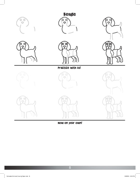 The Drawing Book for Kids: Dogs - Step by Step with Space to Practice
