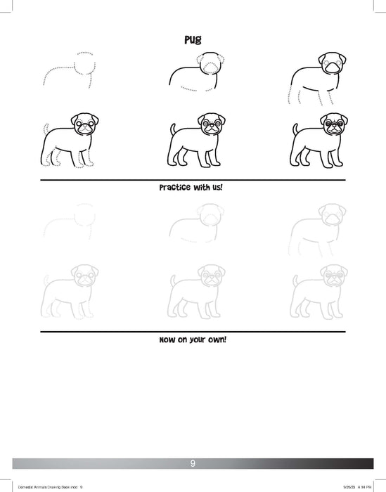 The Drawing Book for Kids: Dogs - Step by Step with Space to Practice