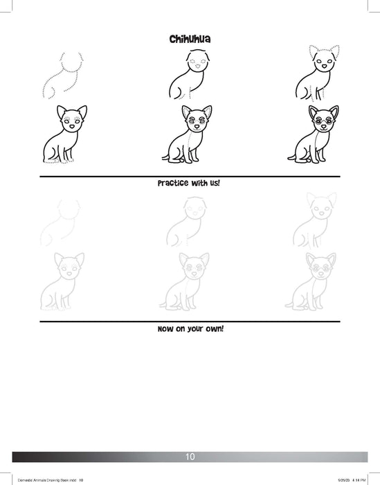 The Drawing Book for Kids: Dogs - Step by Step with Space to Practice