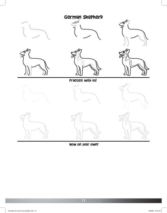 The Drawing Book for Kids: Dogs - Step by Step with Space to Practice