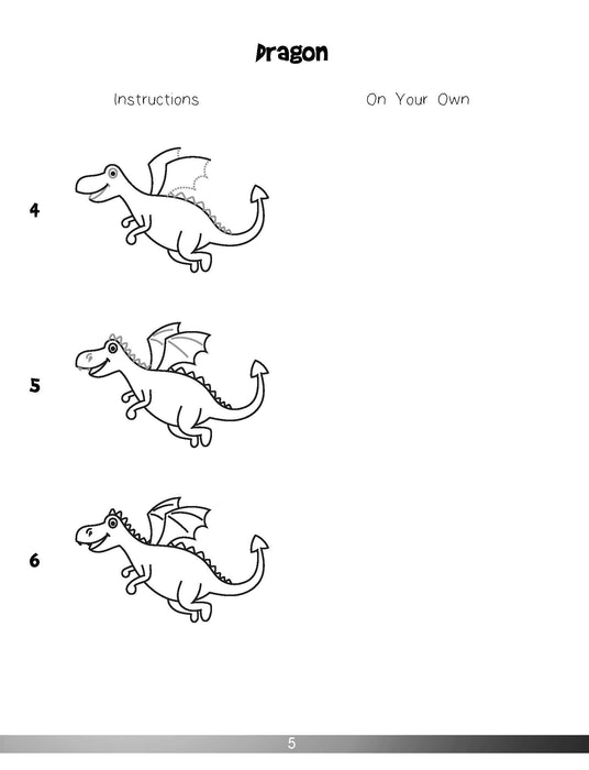 The Drawing Book for Kids: Fantasy - Step by Step with Space to Practice