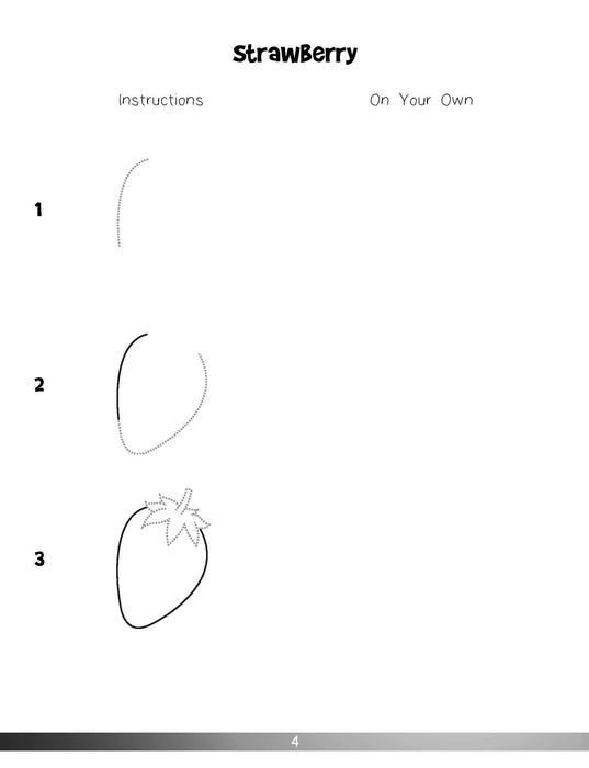 The Drawing Book for Kids: Fruits and Veggies - Step by Step with Space to Practice
