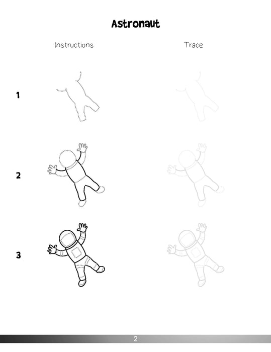 The Drawing Book for Kids: Outer Space - Step by Step with Space to Practice