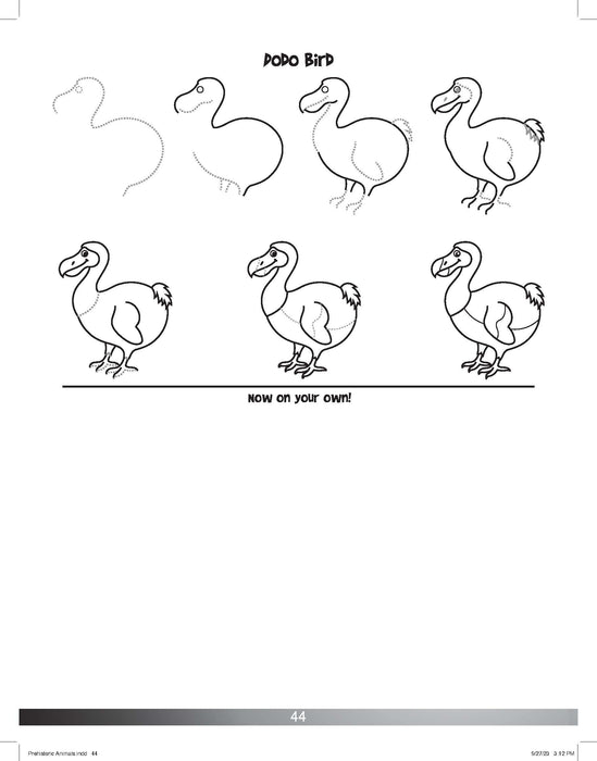 The Drawing Book for Kids: Prehistoric Animals - Step by Step with Space to Practice