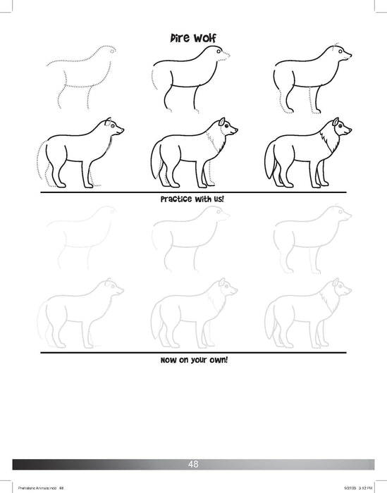 The Drawing Book for Kids: Prehistoric Animals - Step by Step with Space to Practice