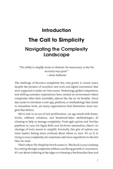 The Simplicity Switch: Turning Complex Business into Simple Success
